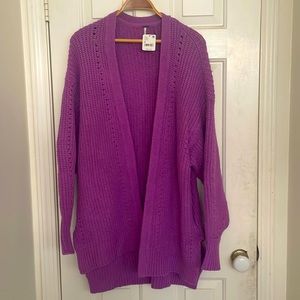 Free People Purple Nightingale Cardi
